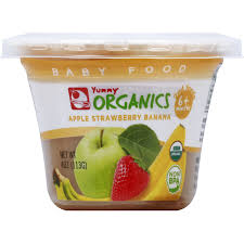 YUMMY ORGANIC APPLE BANANA STRAW 12/4oz
