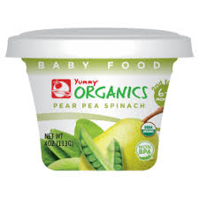 YUMMY ORGANIC PEAR PEA SPINACH12/4oz