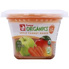 YUMMY ORGANIC APPLE CARROT MANGO 2CUP 10/8oz