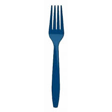 HEAVY DUTY PLASTIC FORK 100/10 CT (BLUE)