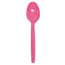 HEAVY DUTY TEASPOON 100/10 CT (PINK)