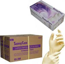 SUNNYCARE LATEX GLOVES 10/100CT XL