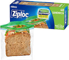 ZIPLOC SLIDER SNACK BAGS 12/40 CT