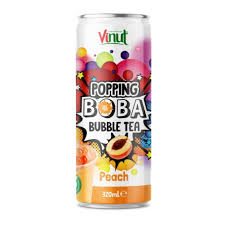 VINUT BOBA BUBBLE TEA 12/320ML/10.8OZ PEACH