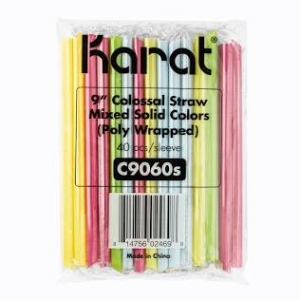 KARAT COLOSSAL STRAW MIXED COLORS 7.5" 40/50PC