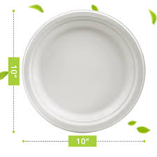 EL CAMELLO BAGASSE PLATE #10- 1 COMPARTMENT 500ct