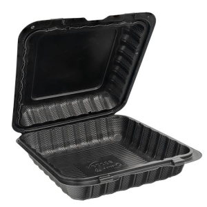 9X9 BLACK PLASTIC CONTAINER 1 COMPARTMENT 150CS