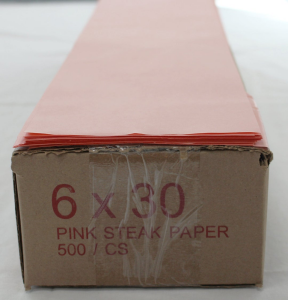 6X30 PINK STEAK PAPER #500