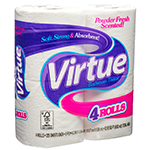 VIRTUE BATH TISSUE POWDER FRESH ( PINK ) 12/4 PK