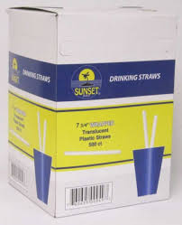 SUNSET DRINKING STRAWS 10.25" 4/500CT
