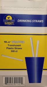 SUNSET DRINKING STRAWS 7.75" 12/500CT