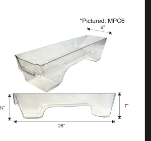 10 X 28 MEAT PAN REGULAR CLEAR