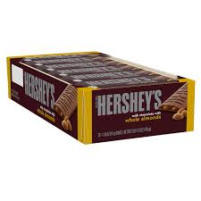 HERSHEYS MILK CHOCOLATE W/ ALMONDS 36/1.45 OZ