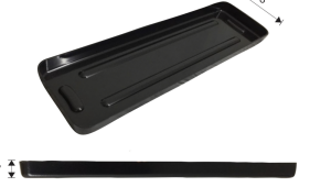MEAT TRAY FLAT BLACK 10X28X1