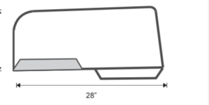 PARTITION CLEAR 13X28-3/16