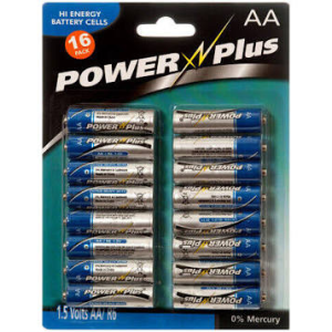 BATTERY AA 1.5V 16PK POWERCELL