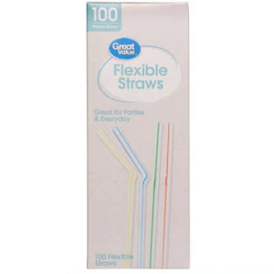 FLEXIBLE NEON STRAWS 12/100CT