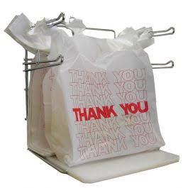 12X7X23BAGS - T SHIRT BAG 12X7X23 THANK YOU 900ct WHITE 15MIC