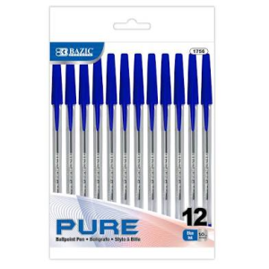 BAZIC PENS BLUE 1/12CT