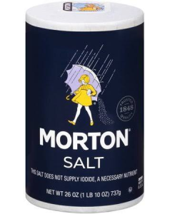 MORTON PLAIN SALT 24/26 OZ