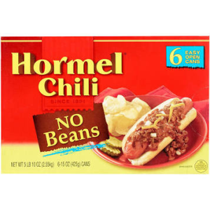 HORMEL CHILI NO BEANS 6/15,OZ